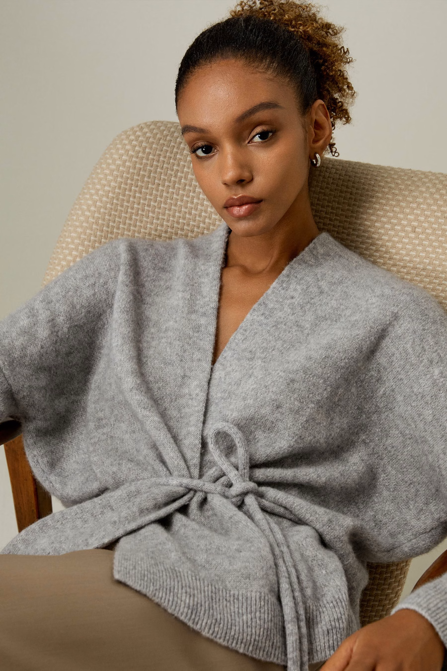 Cardigan en tricot avec enveloppe
