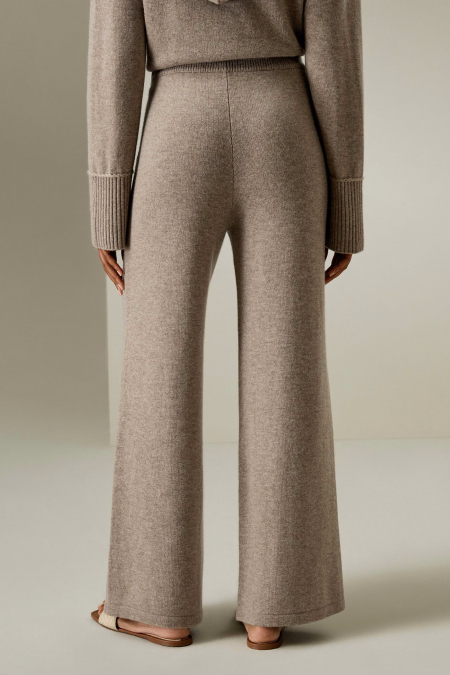 Pantalon large en jersey en laine Mérinos