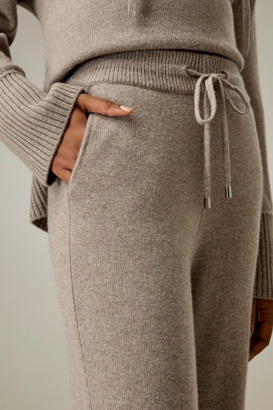 Pantalon large en jersey en laine Mérinos