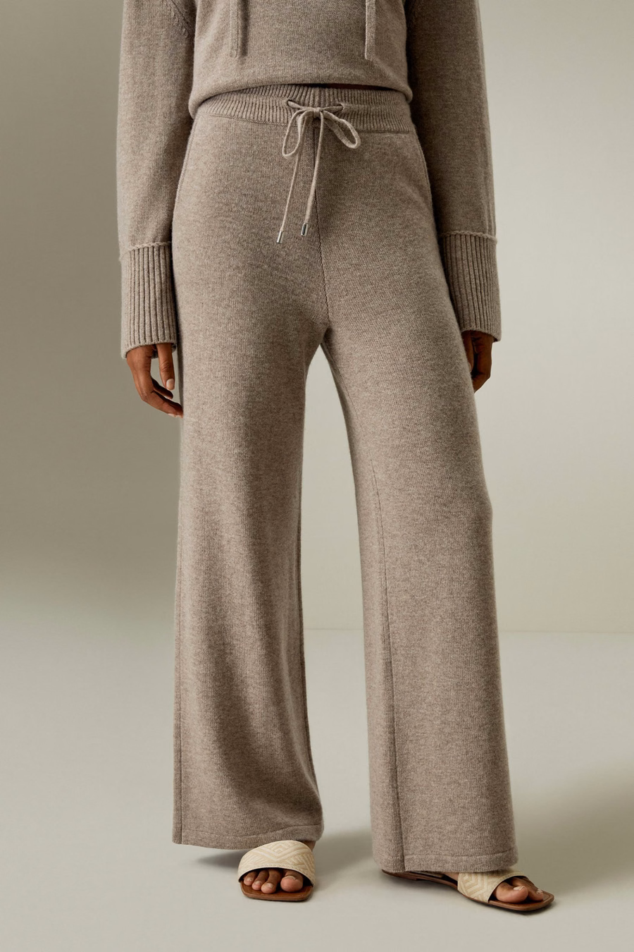 Pantalon large en jersey en laine Mérinos