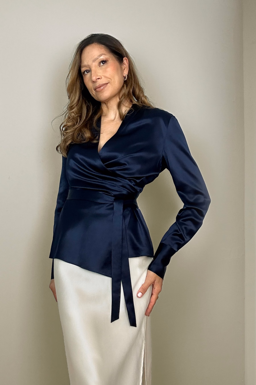 Blouse Enveloppante en Soie