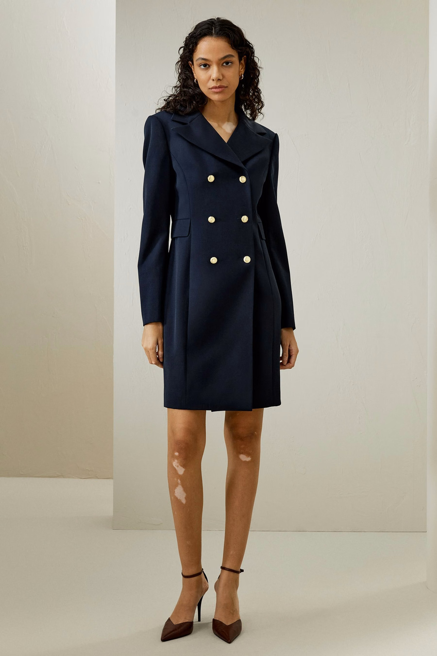 Manteau de robe croisé sur mesure