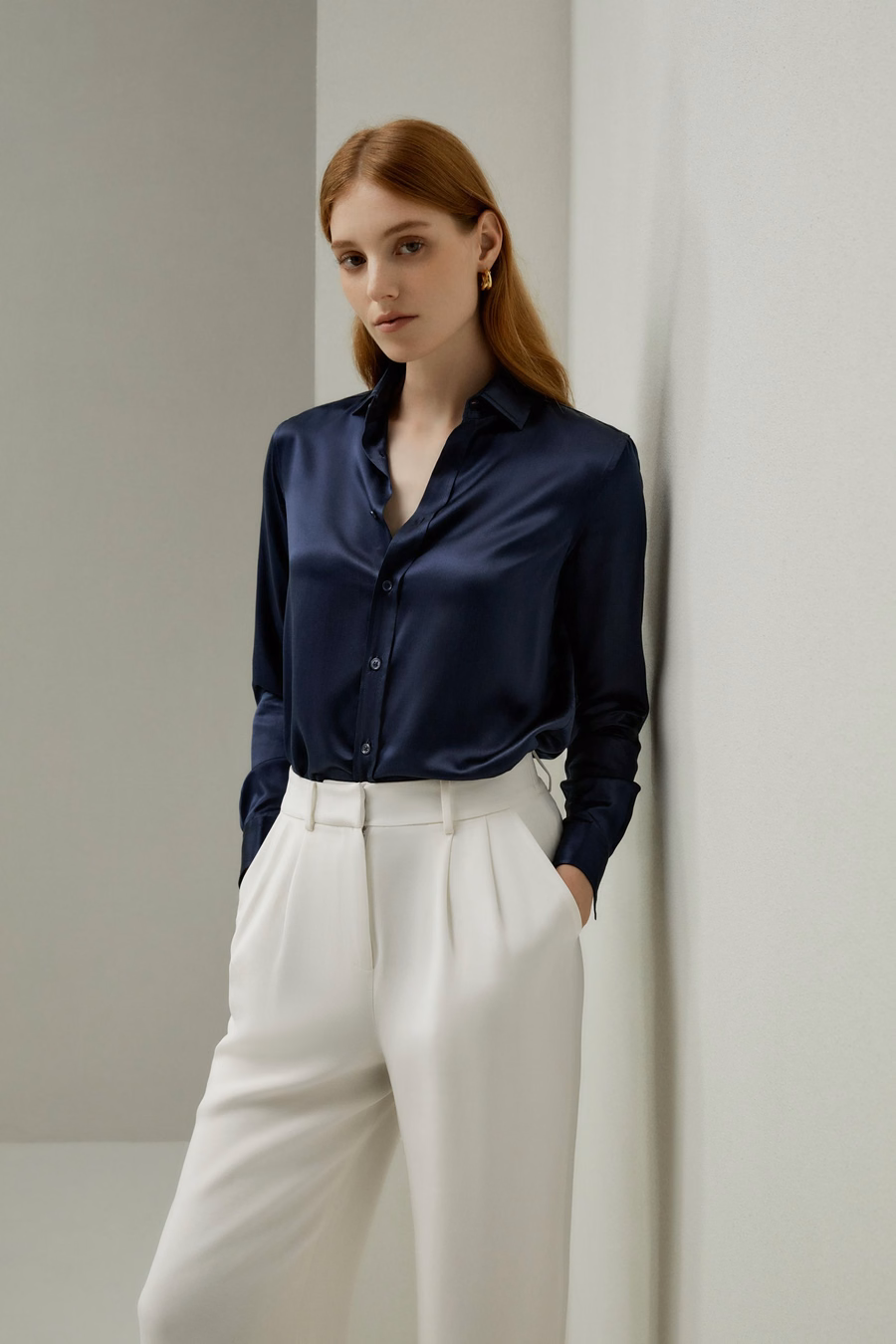 Chemise en soie sur mesure
