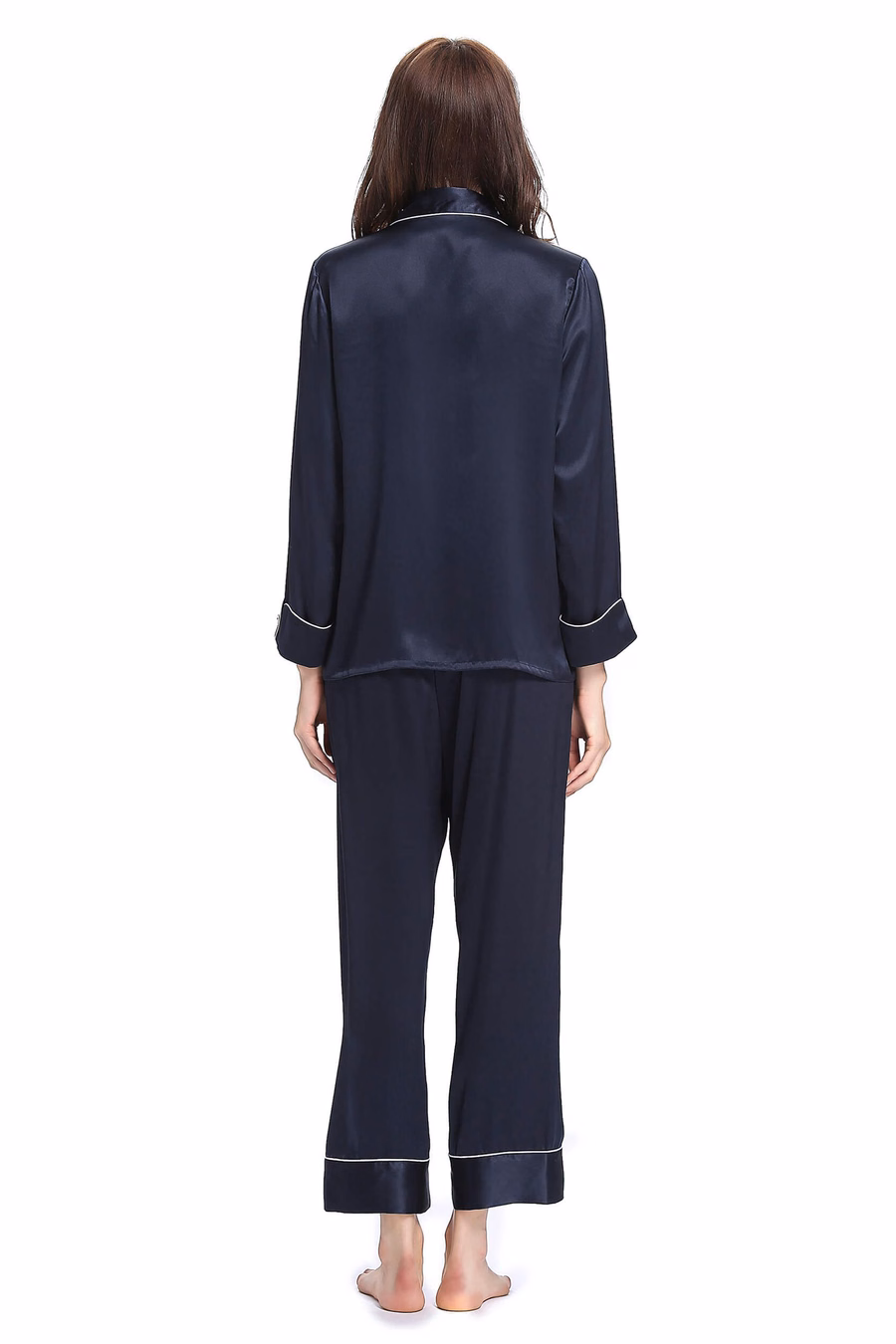 Ensemble de pyjama en soie pour femmes Chic Trimmed