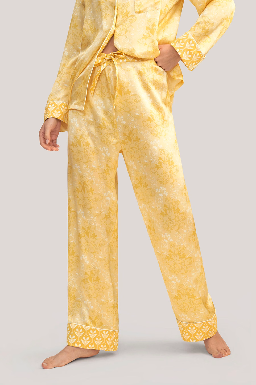 Ensemble de pyjama en soie Golden Lily