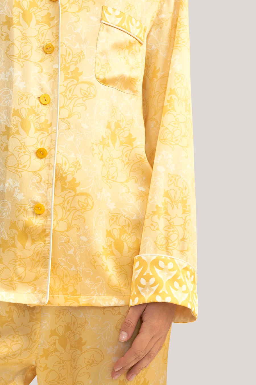 Ensemble de pyjama en soie Golden Lily