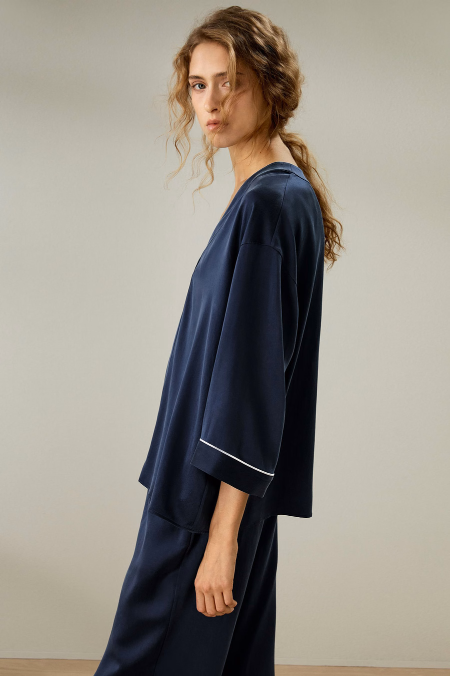 Ensemble de Pyjama en Soie Suédée