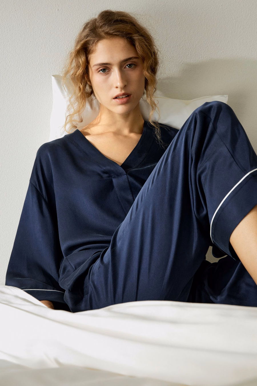 Ensemble de Pyjama en Soie Suédée