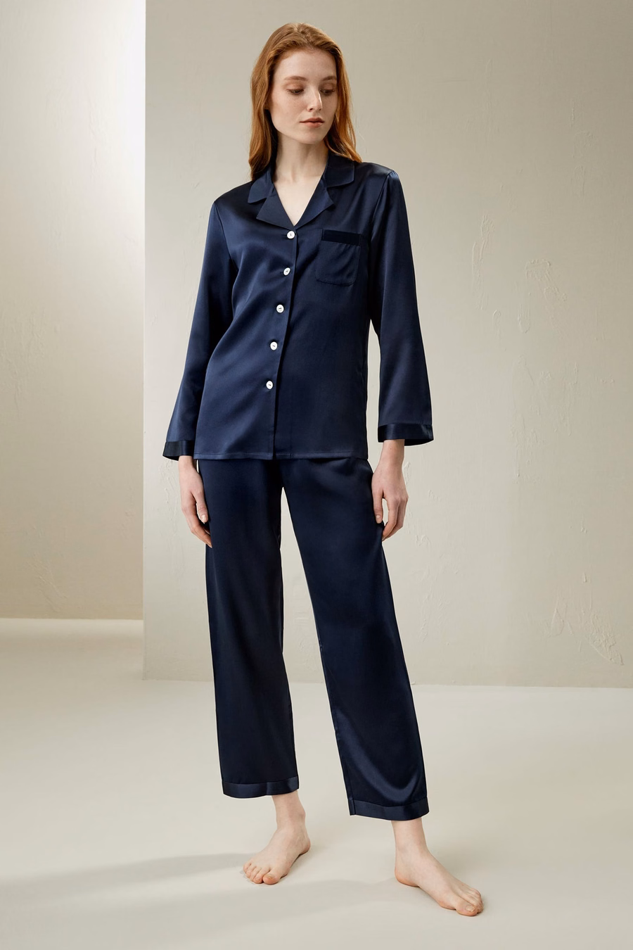 Ensemble de vêtements de nuit en soie pour femmes