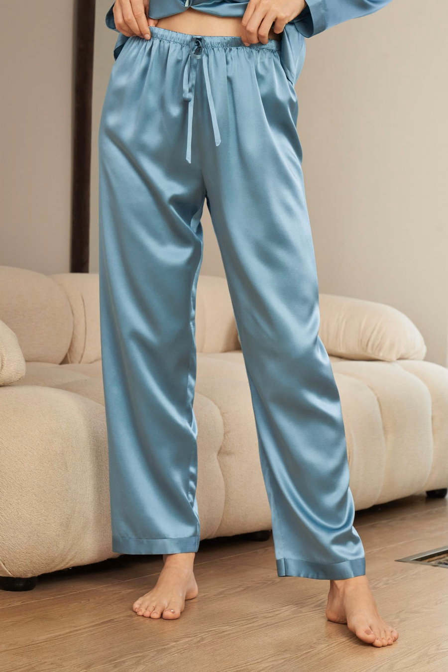 Ensemble de vêtements de nuit en soie pour femmes