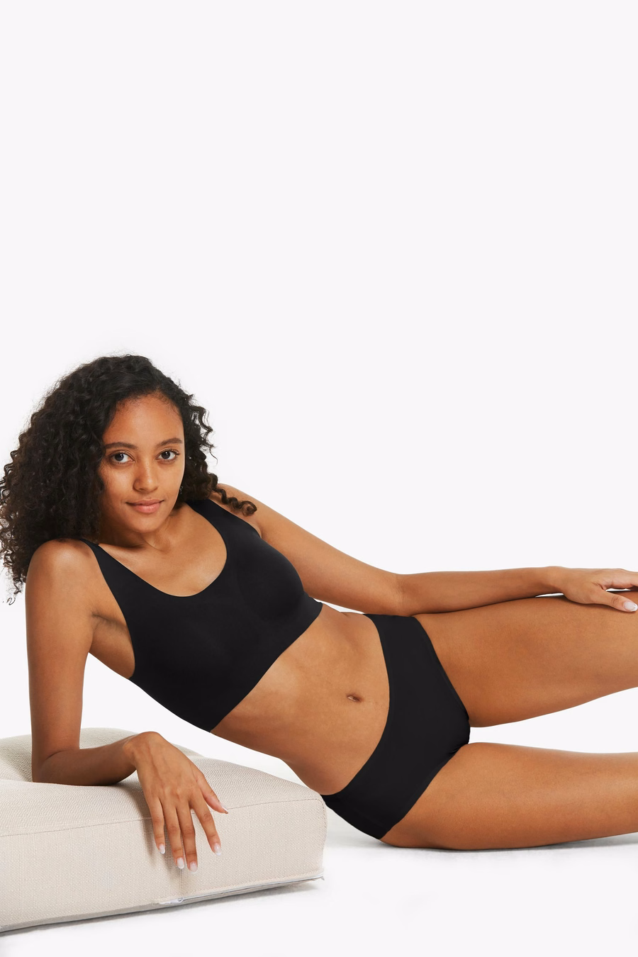 Ensemble de Soutien-Gorge Sans Fil en Soie Classique en Taille Unique