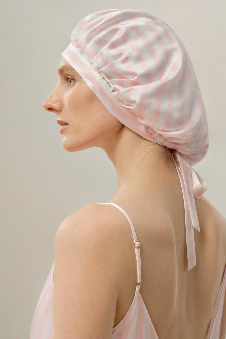 Ensemble de Cami à Rayures Rosées de Saint-Valentin