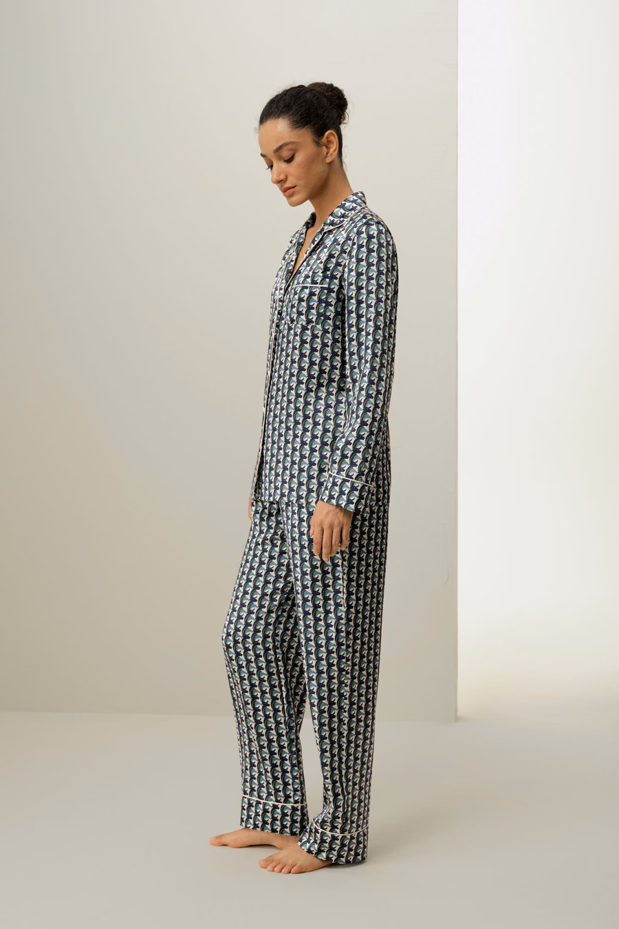 Ensemble de pyjama en soie classique du zodiaque Taureau