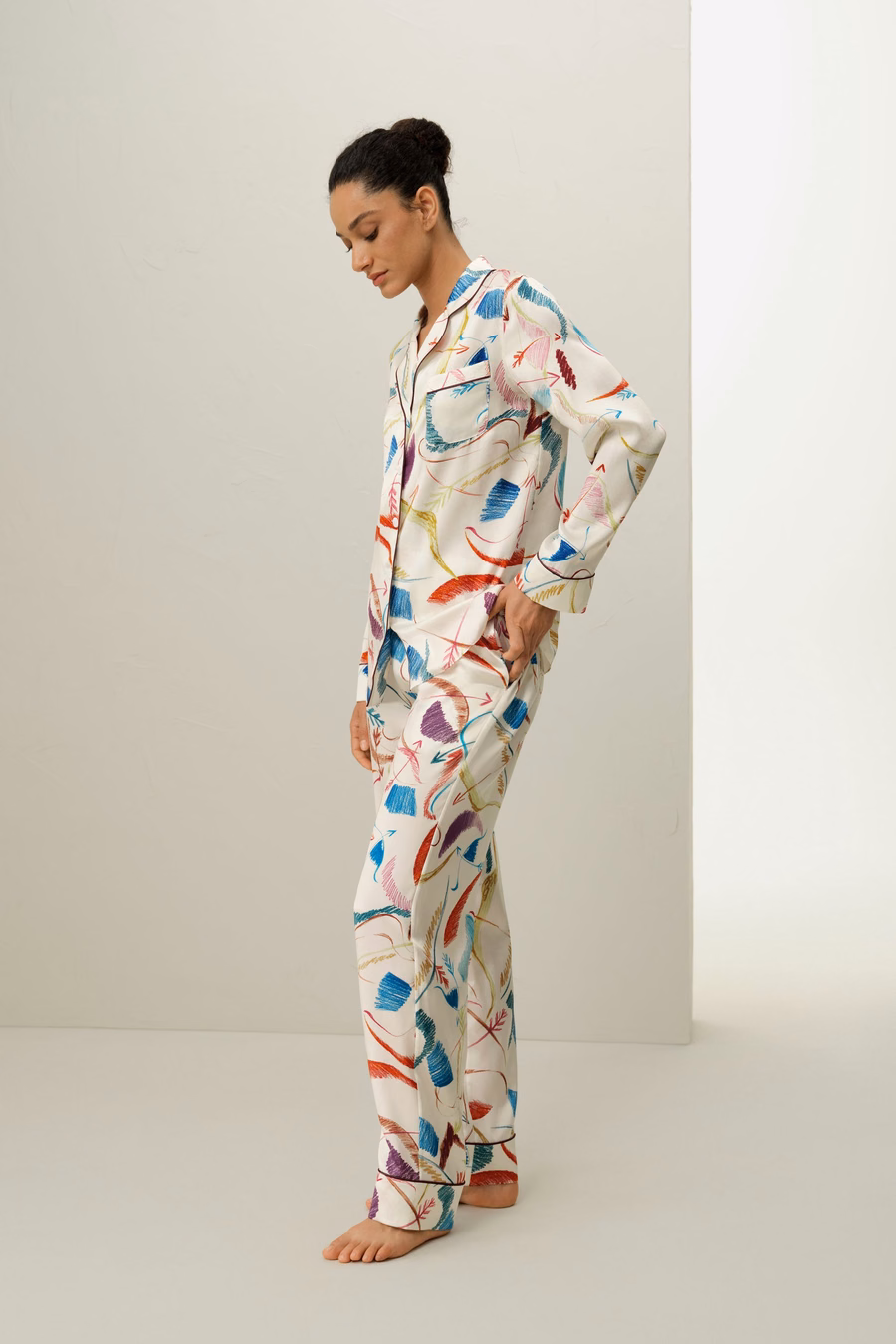 Ensemble de Pyjama en Soie du Signe Astrologique Sagittaire
