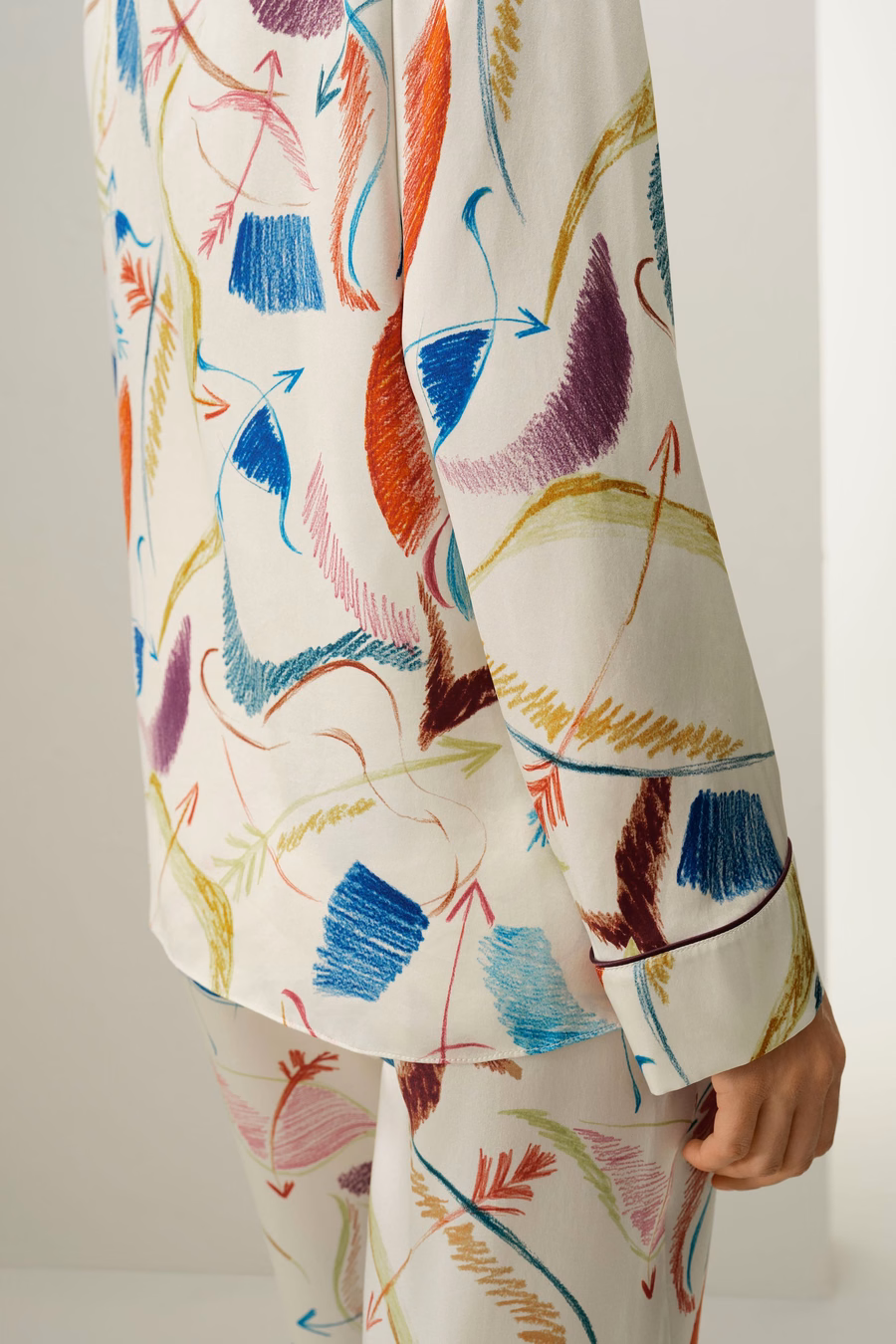 Ensemble de Pyjama en Soie du Signe Astrologique Sagittaire