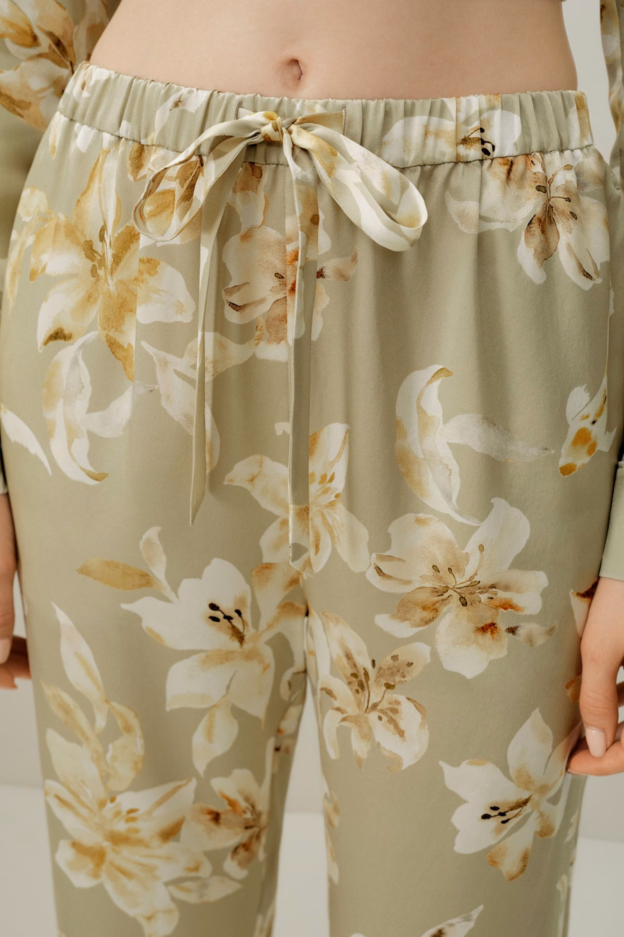 Ensemble de pyjama en soie classique pour le zodiaque Poissons