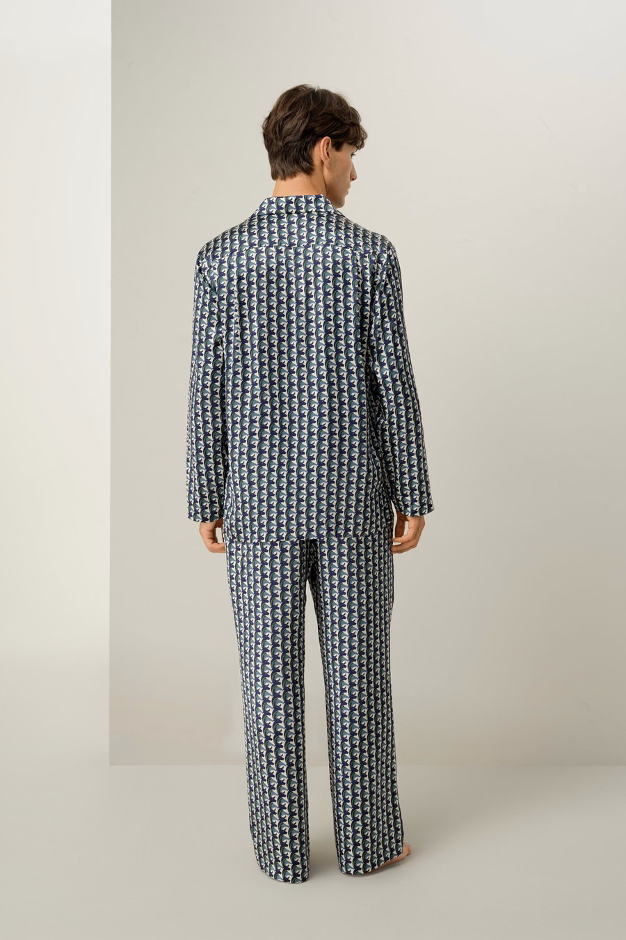 Ensemble de pyjama en soie pour hommes du zodiaque Taureau