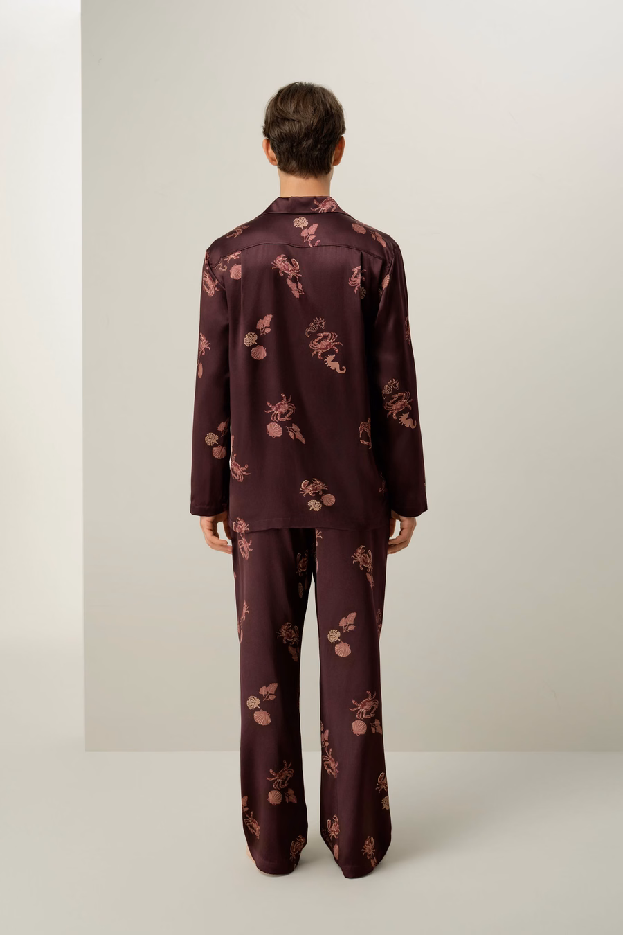 Ensemble de Pyjama en Soie pour Hommes Cancer