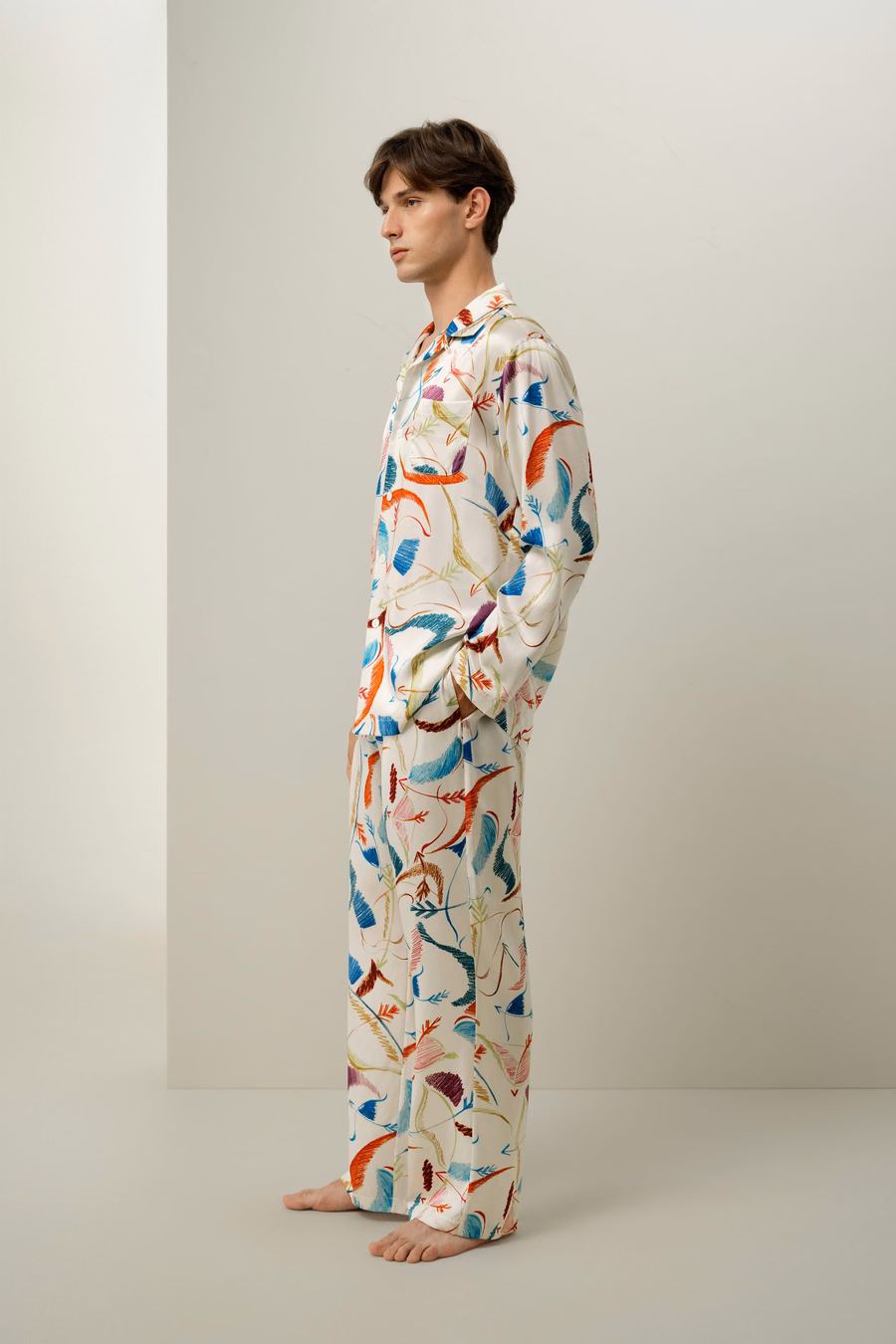 Ensemble de Pyjama en Soie pour Hommes Sagittaire