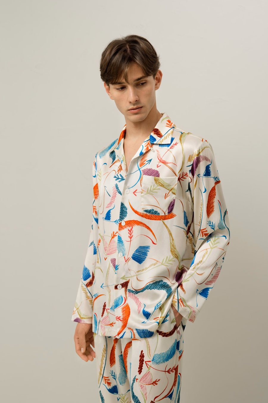 Ensemble de Pyjama en Soie pour Hommes Sagittaire