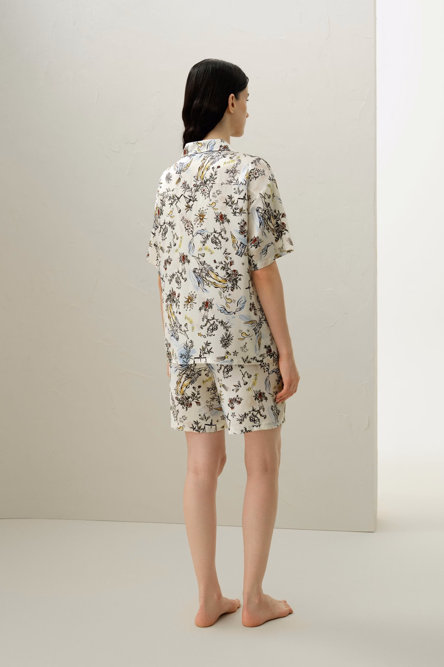 Ensemble de pyjama court en soie Zodiac Balance