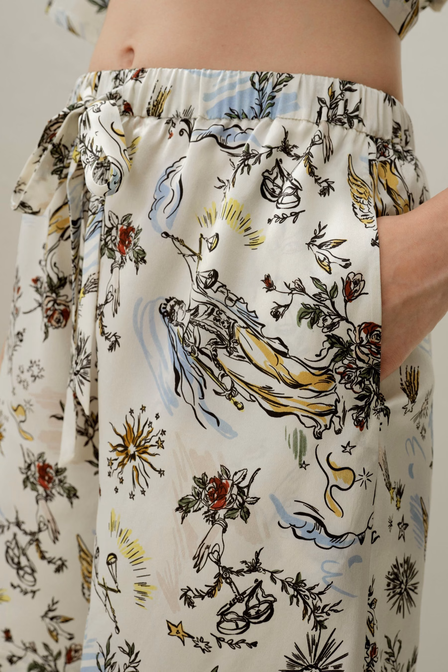 Ensemble de pyjama court en soie Zodiac Balance