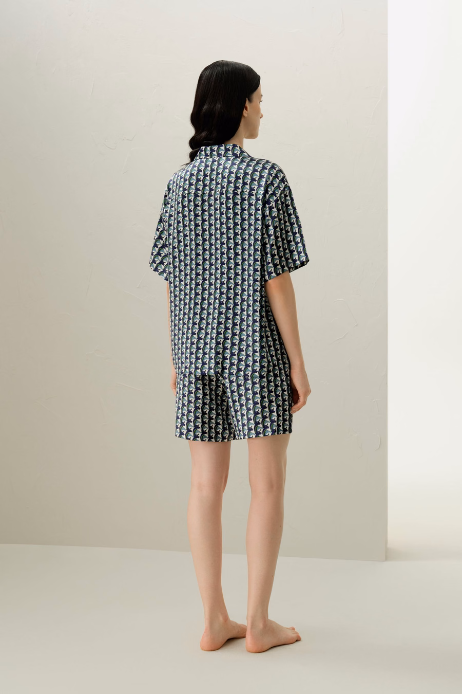 Ensemble de pyjama court en soie Zodiac Taureau