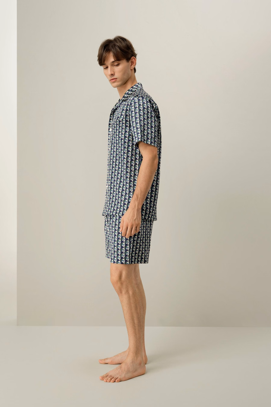 Ensemble de short en soie pour hommes du zodiaque Taureau
