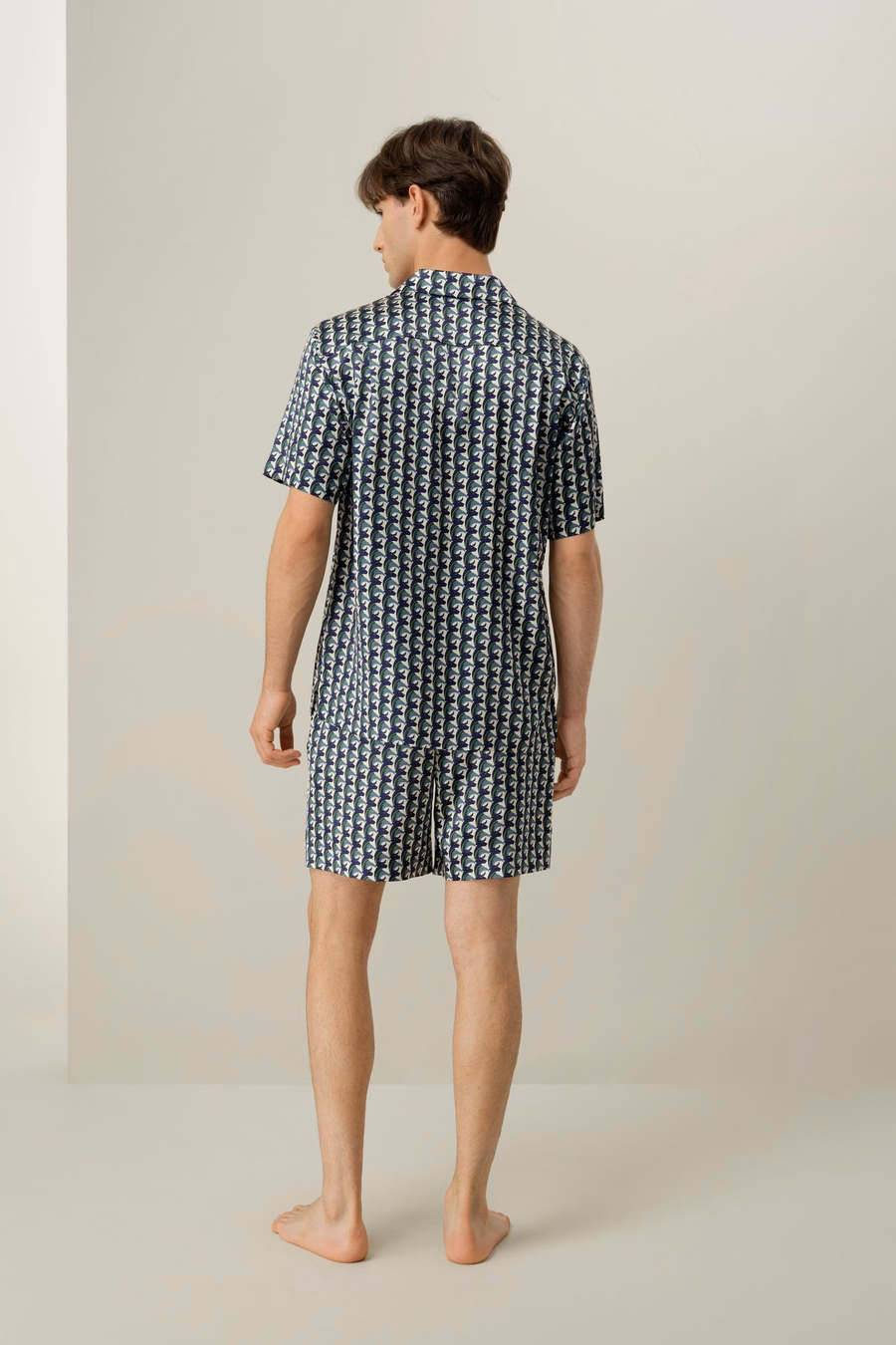 Ensemble de short en soie pour hommes du zodiaque Taureau