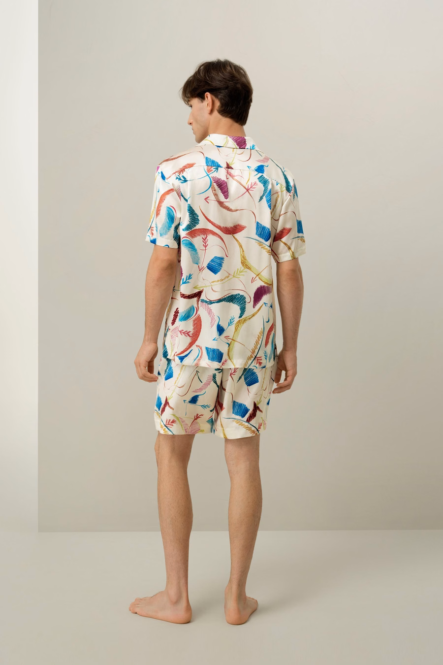 Ensemble de Pyjama Court en Soie pour Hommes Sagittaire