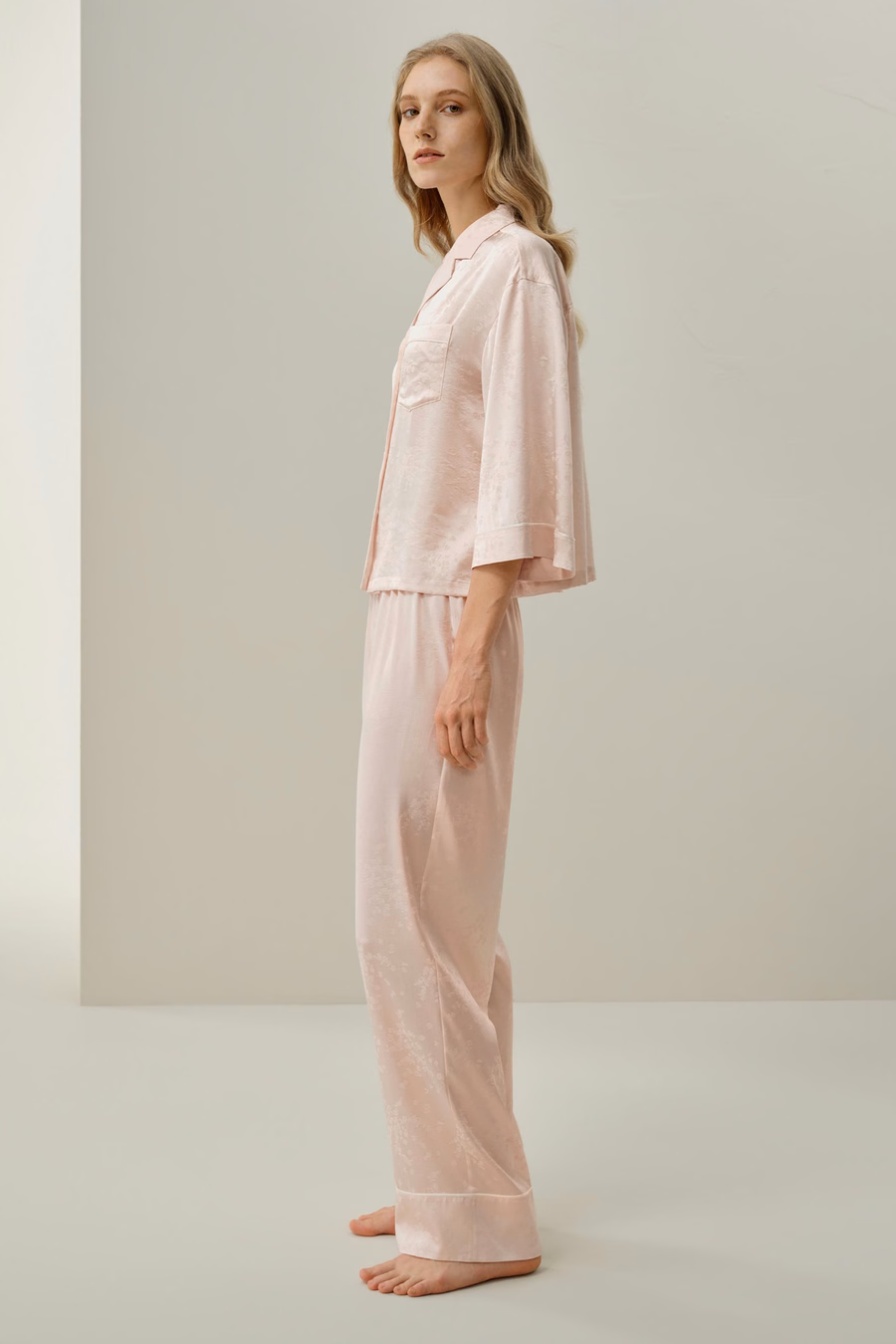 YING Ensemble de Pyjama en Jacquard
