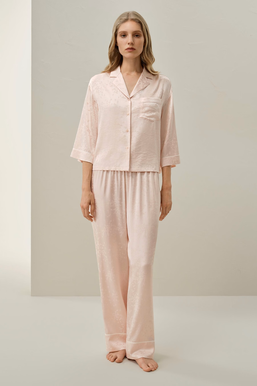 YING Ensemble de Pyjama en Jacquard