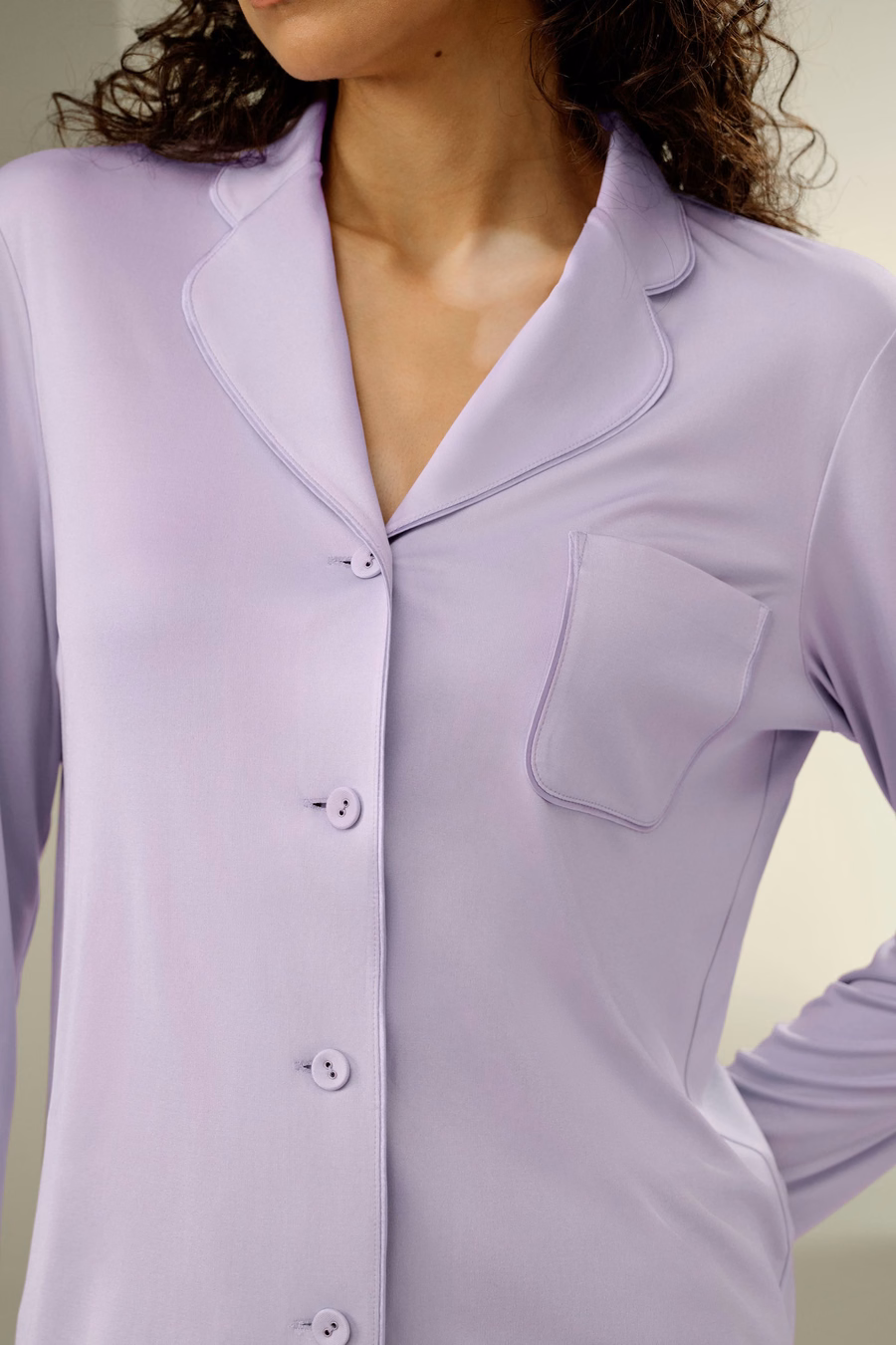 Ensemble de Pyjama Classique en Jersey de Soie