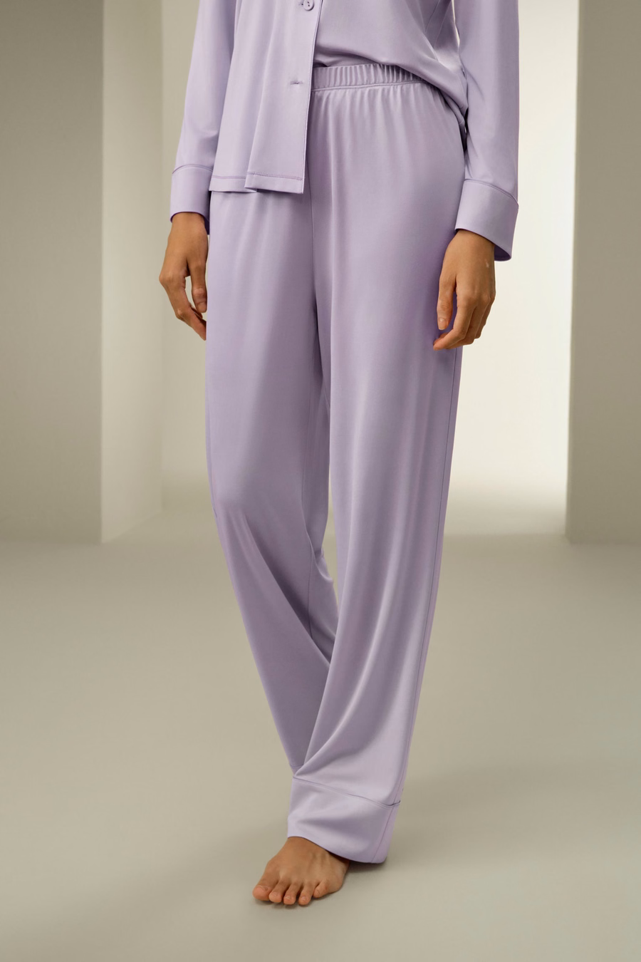 Ensemble de Pyjama Classique en Jersey de Soie