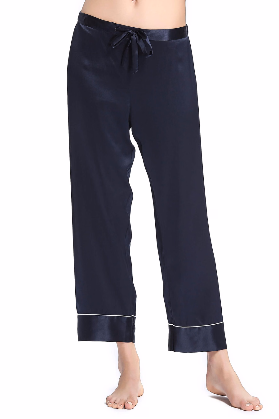 Ensemble de pyjama en soie pour femmes Chic Trimmed
