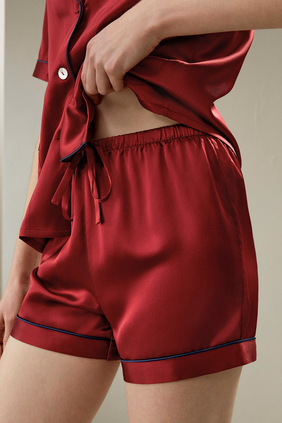 Ensemble de pyjama en soie pour femmes