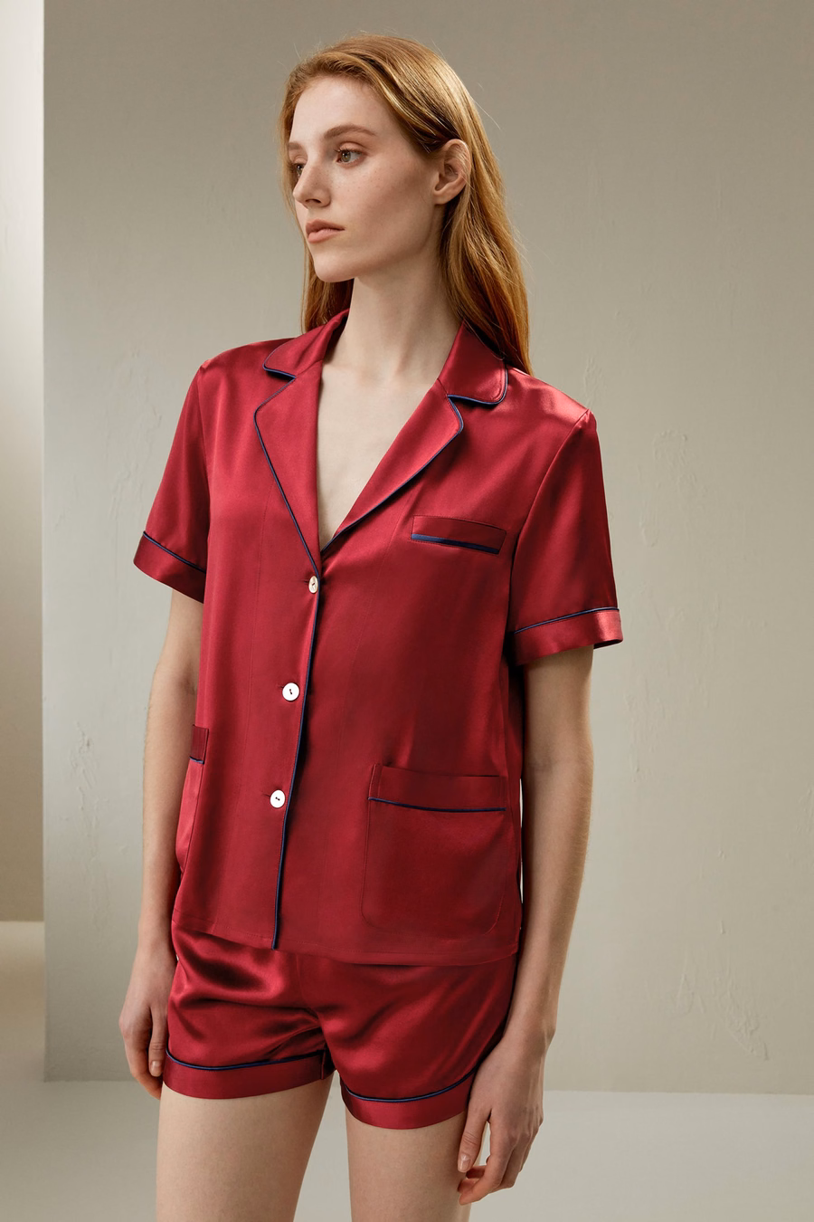 Ensemble de pyjama en soie pour femmes