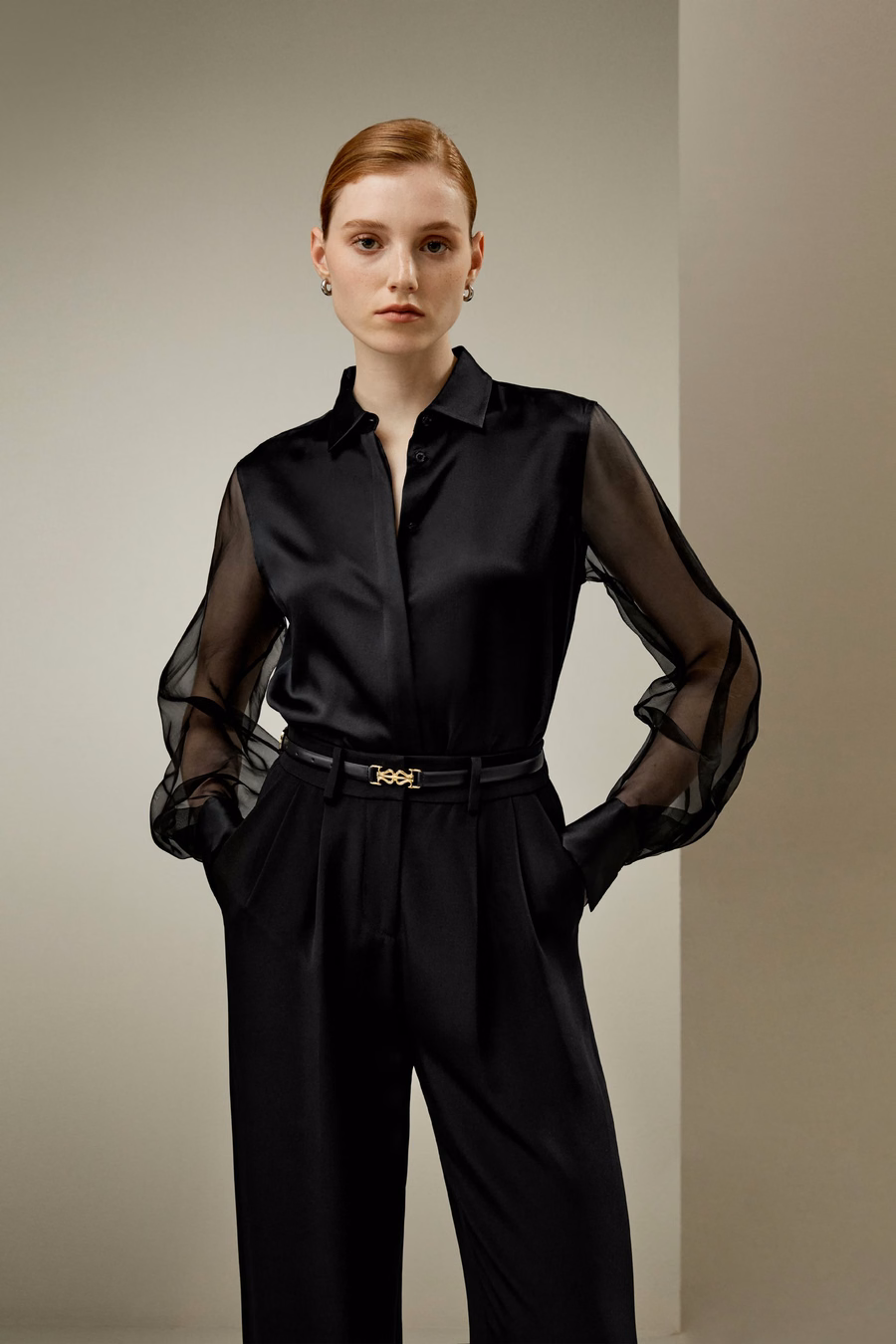 Chemise en soie éthérée
