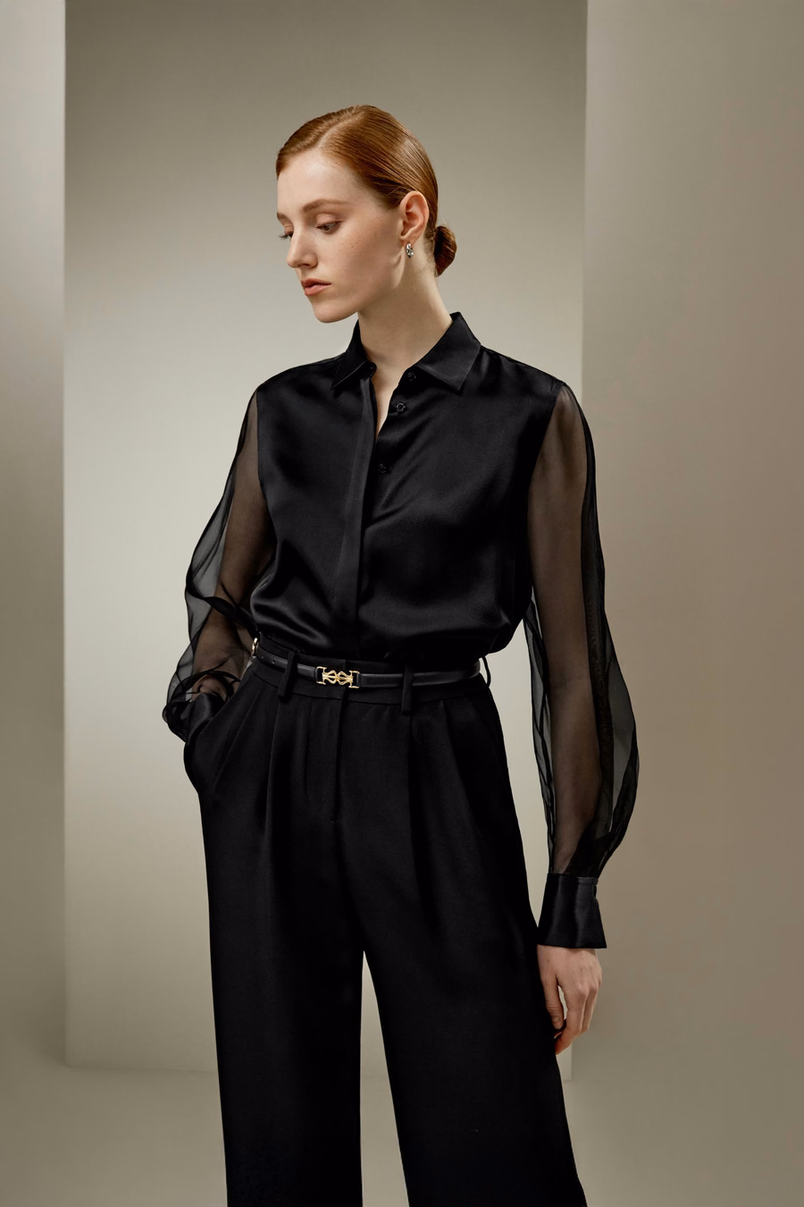 Chemise en soie éthérée