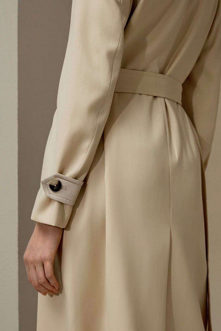 Manteau trench classique résistant à l'eau