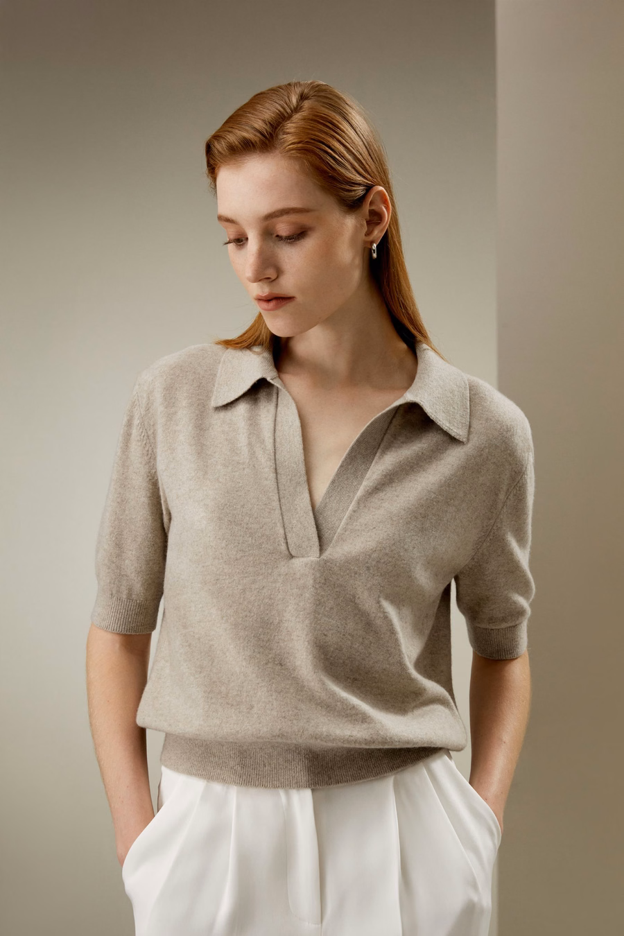 Pull polo en cachemire pour bébé