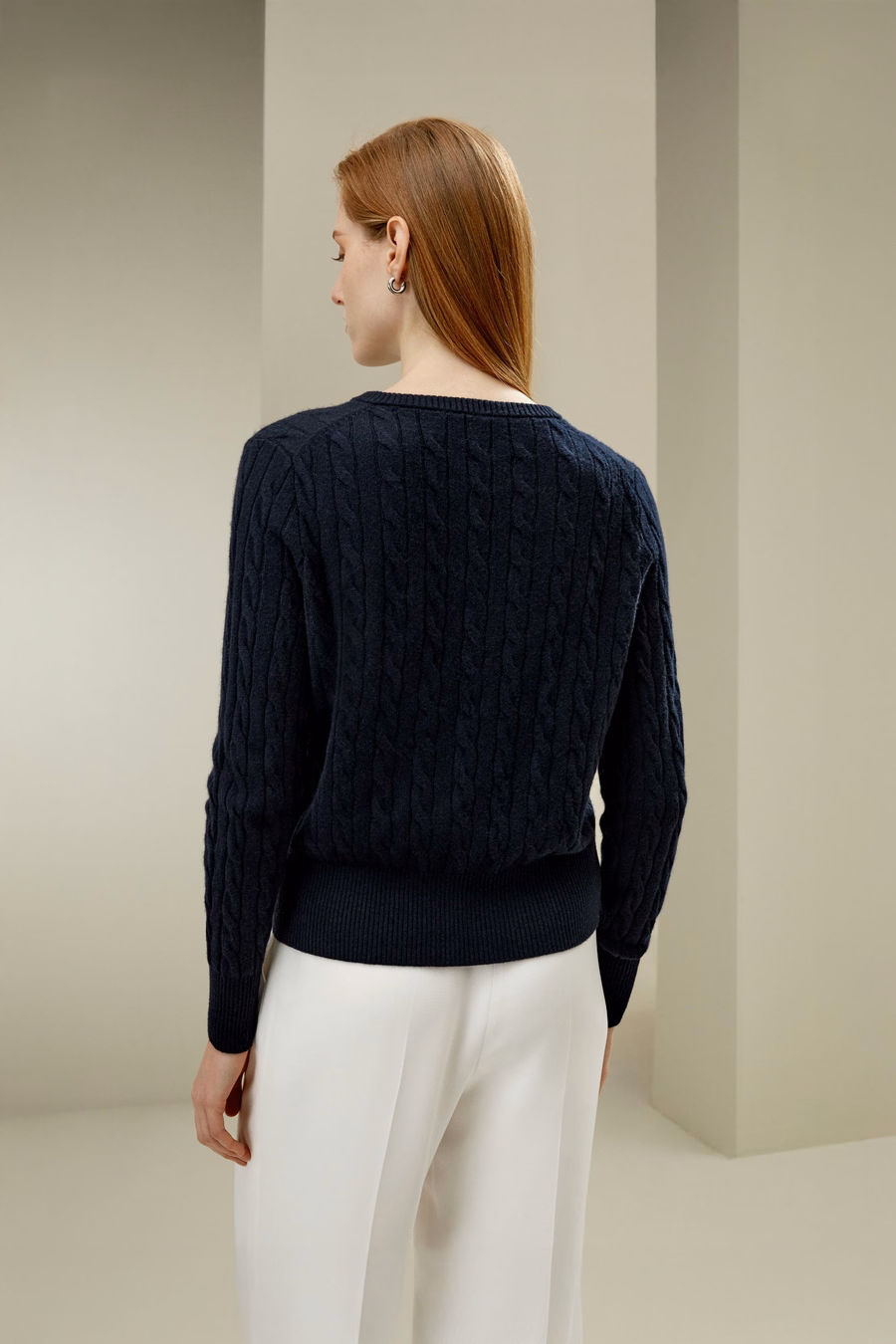 Cardigan en cachemire à torsades pour bébé