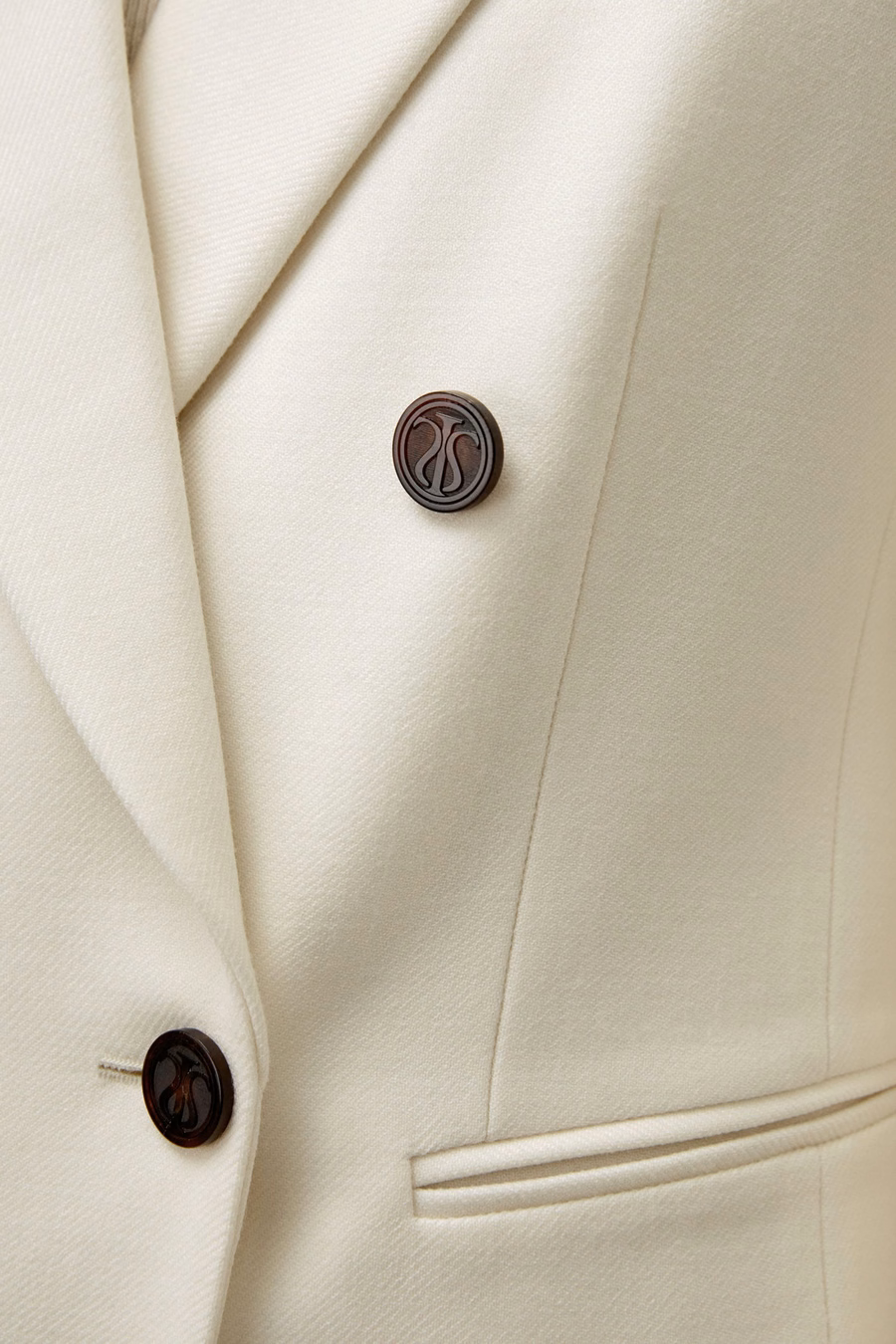 Blazer en laine à double boutonnage