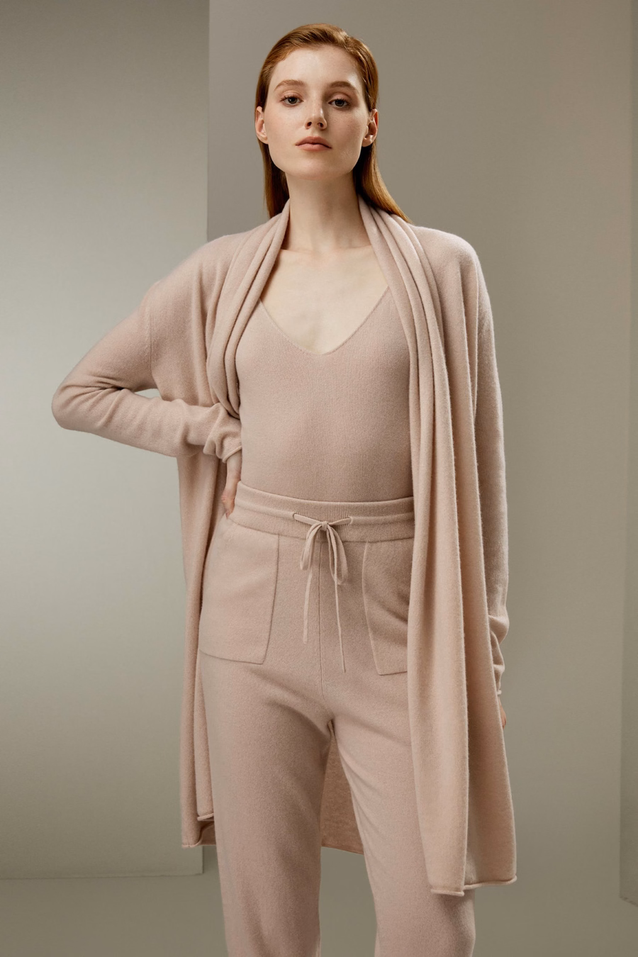 Cardigan enveloppant en cachemire