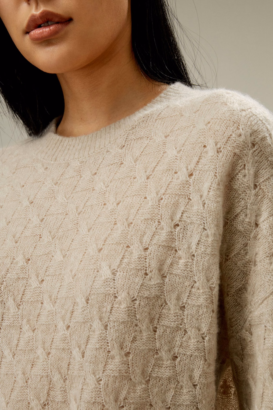 Pull en mélange de soie et cachemire