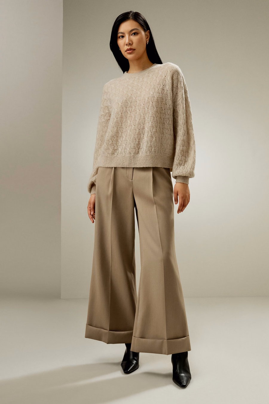 Pull en mélange de soie et cachemire