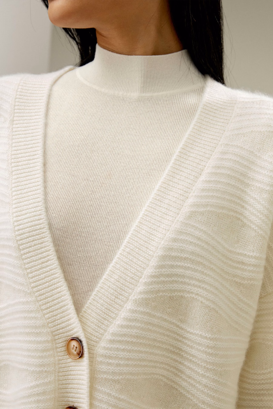 Cardigan en cachemire Water Ripple