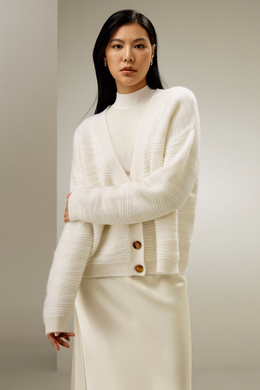 Cardigan en cachemire Water Ripple