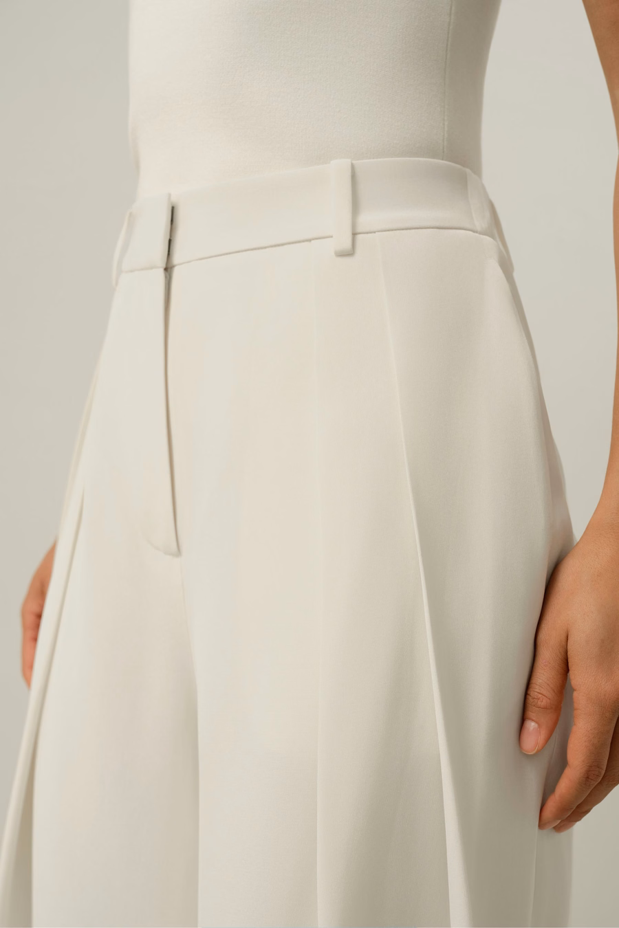 Pantalon large en crêpe de soie