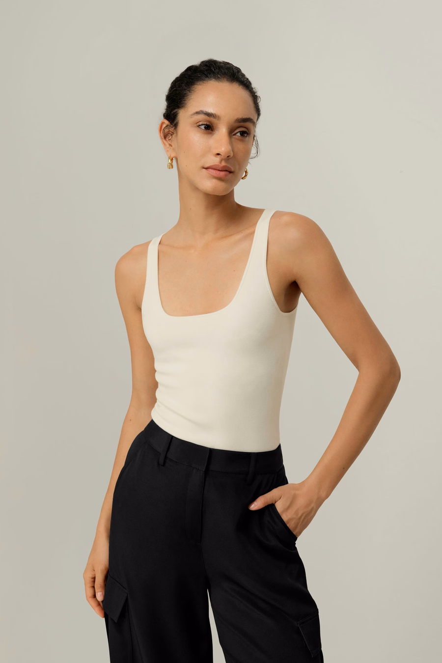 Débardeur en soie et viscose Milano